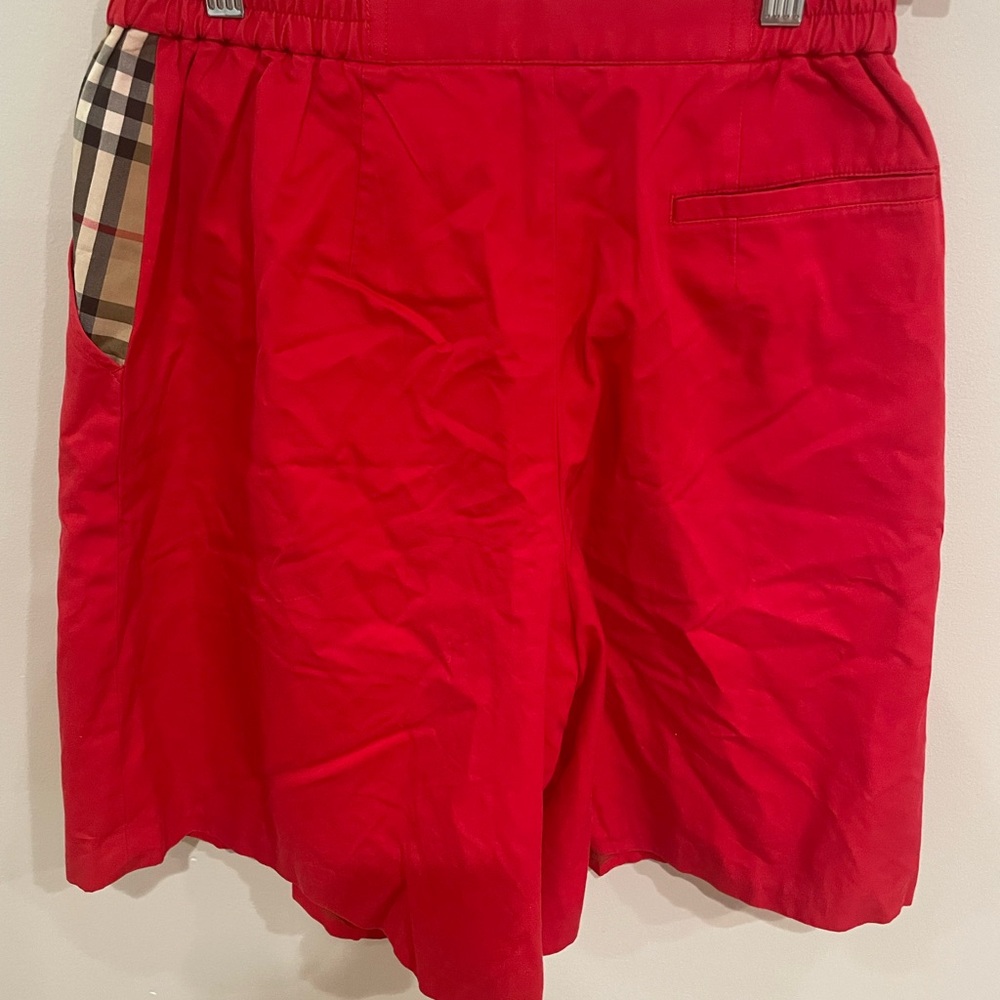 Vintage BURBERRYs’ Womens Red Shorts Vintage Red Large  Golf Shorts Skirt - Picture 7 of 7